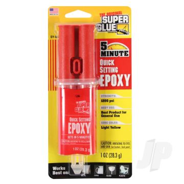 Super Glue 5 Minute Quick Setting Epoxy Adhesive (1oz, 28.3g)