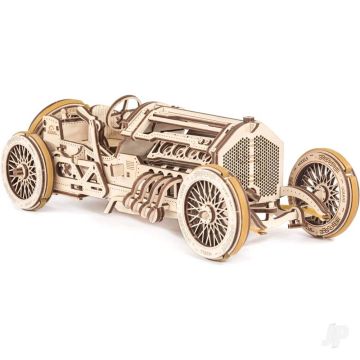 UGears U-9 Classic F1 Car Mechanical Wood Construction Kit