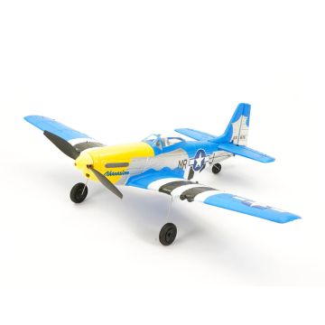 Volantex P-51 Mustang V2 Blue RTF RC Model Plane w/Gyro EPP Ready-To-Fly