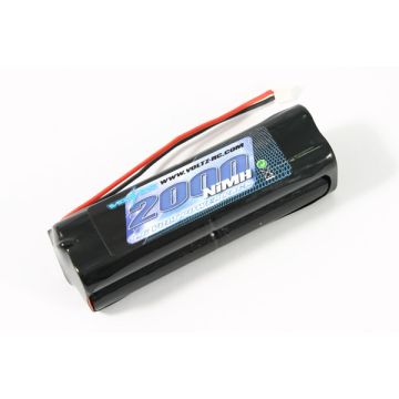 Voltz 2000mAh 9.6V Square Tx Transmitter Battery fits JR, Spektrum, Etronix, Tamco