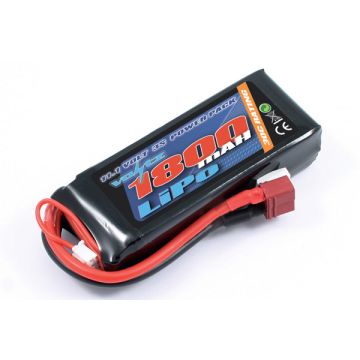 Voltz 1800mAh 3S 11.1v 30C LiPo RC Battery w/Deans Connector Plug