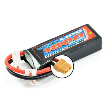 Voltz 1800mAh 3S 11.1V 30C LiPo RC Battery w/XT60 Connector Plug