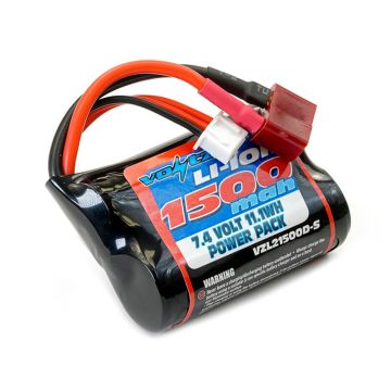 Voltz LiIon 7.4V 1500MAH Battery w/Deans Connector - FTX Tracer BlackZon Slyder