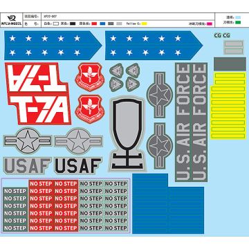 XFLY 80mm T-7a Red Hawk Decal Sheet