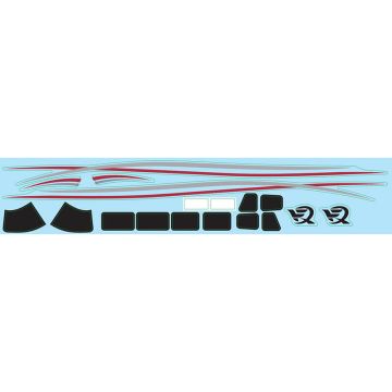 Xfly 850mm P68 Decal Sheet - Blue