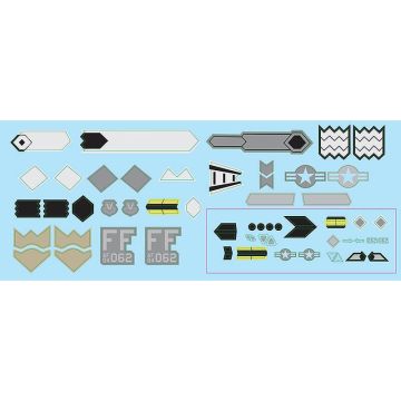 Xfly Twin 40mm F-22 Decal Sheet