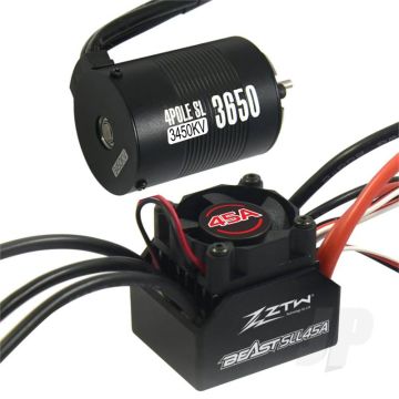 ZTW 1:10 RC Car Brushless Beast SLL Combo w/45A ESC + 4P SL 3650B 3450Kv Motor
