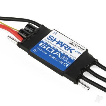 ZTW Shark G2 60A SBEC 32-Bit Water Cooled Brushless RC Boat Marine ESC (2-6 LiPo)
