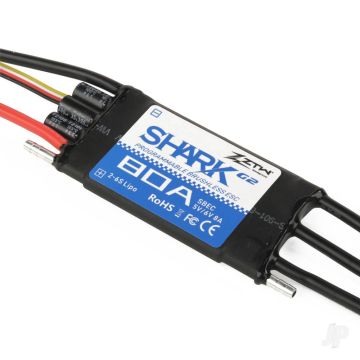 ZTW Shark G2 80A SBEC 32-Bit Water Cooled Brushless RC Boat Marine ESC (2-6 LiPo)